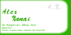alex nanai business card